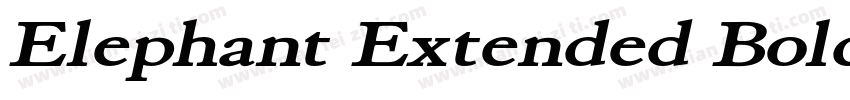 Elephant Extended Bold字体转换